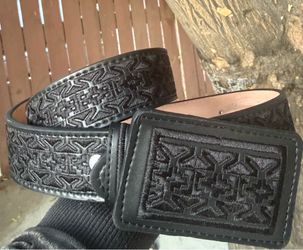 Leather belt