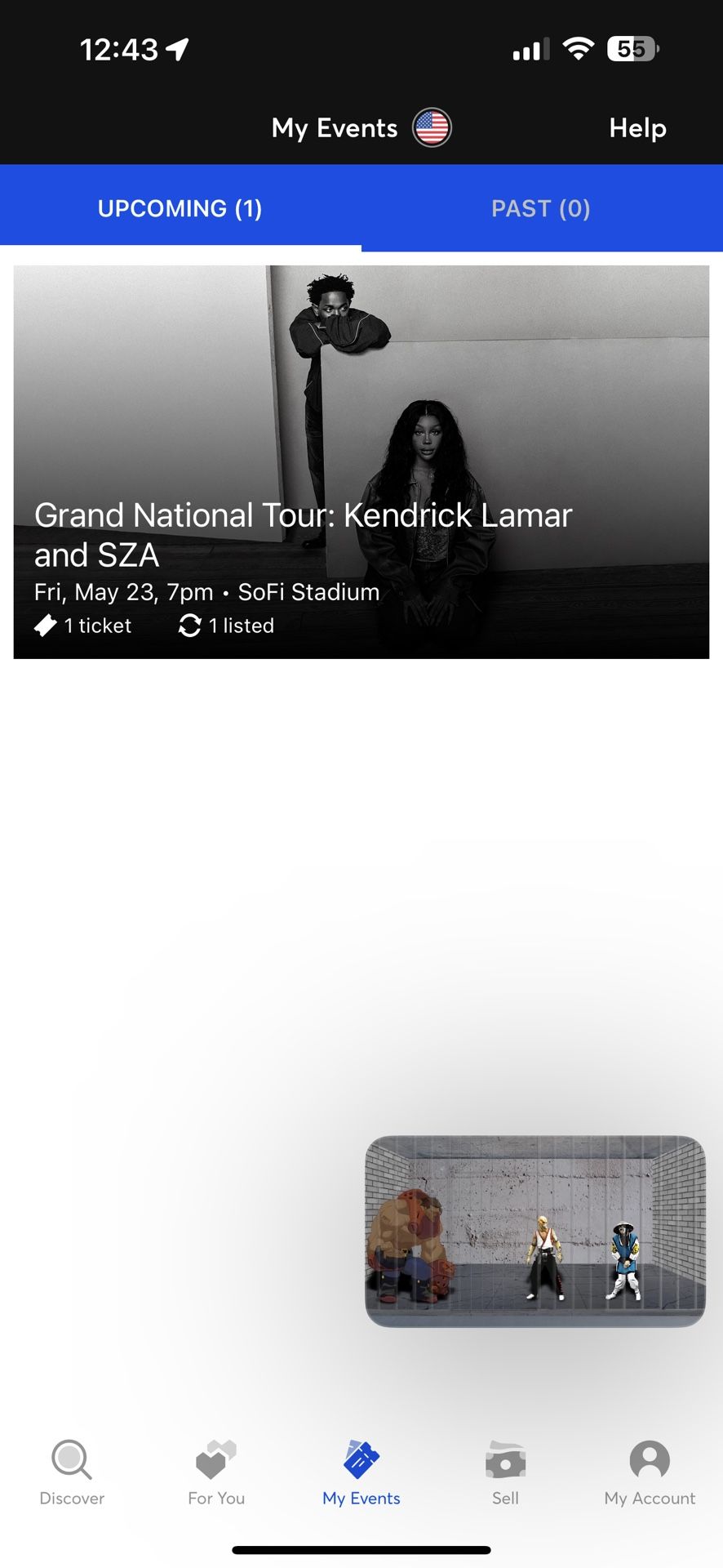 KENDRICK TICKETS FOR FRIDAY MAY 23