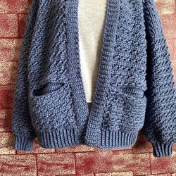 Handmade Crochet Cardigan Sweater 