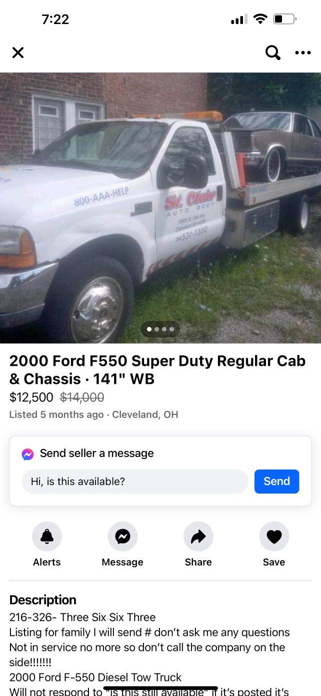 2000 Super Duty Tow Truck Flatbed  Don't Call The Number On The Truck 