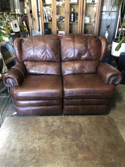 Lane Furniture Leather Double Reclining Sofa 
