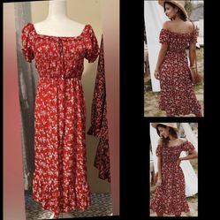 Red Floral Dress
