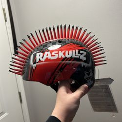 Raskullz Hawk Mohawk Black Bike Helmet, Child 4+