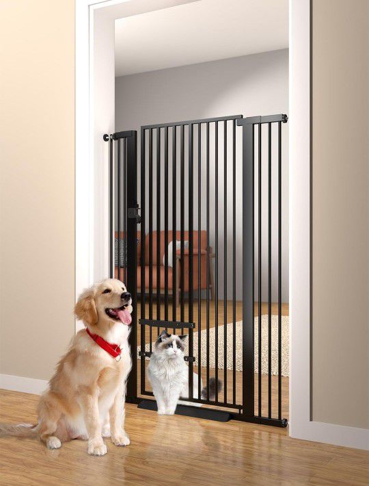 Extra Tall Pet Gate with Small Pet Door