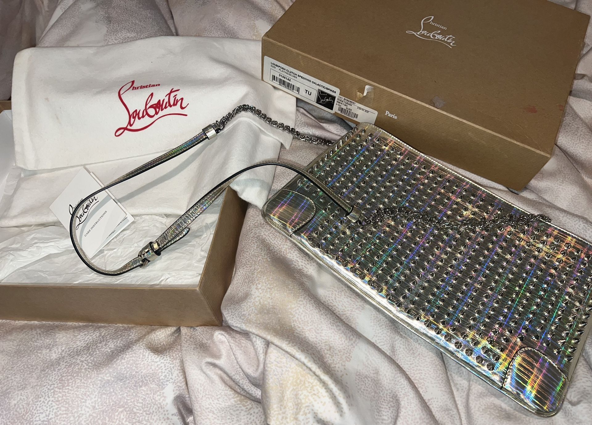 CHRISTIAN LOUBOUTIN Specchio Galactic/Spikes Bag/Clutch