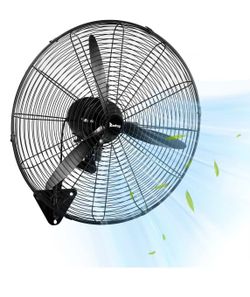 89] Zokop 26 Inch High Velocity Industrial Wall Mounted Fan--4 Speeds-7.21 FT Cord