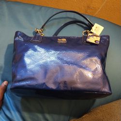 Royal Blue Coach Tote Bag