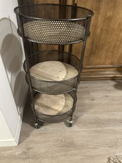 Metal And Wood Bar Cart