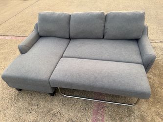 Free Delivery - Gray Sleeper Sectional Sofa with Chaise