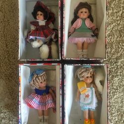Set of 4 Vintage Collectible Ginny Dolls in Boxes
