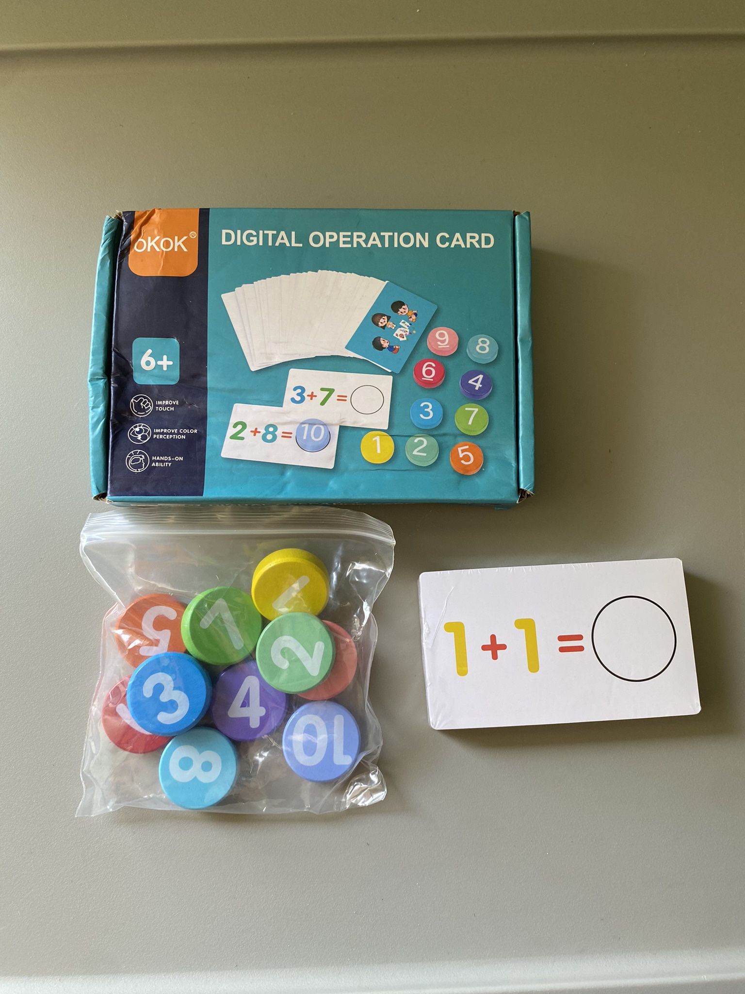 Digital Operation Card, Montessori Counting Toy, Brand New