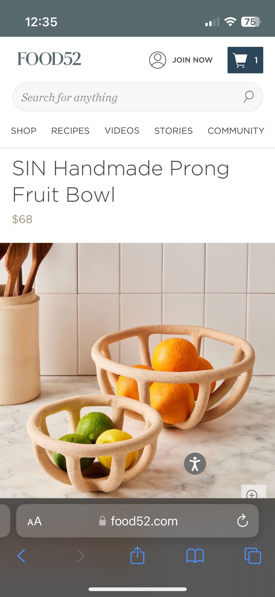 Large Sin Ceramic Fruit Bowl