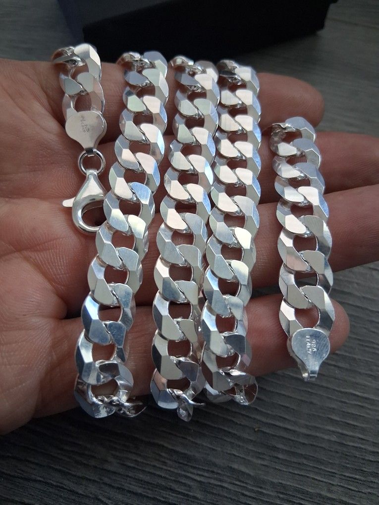 Cadena De Plata 925 Ancha Y Pesada