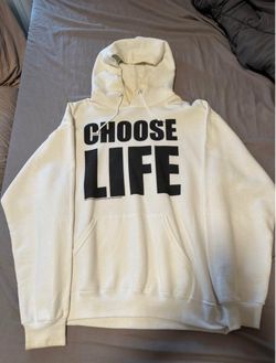 Choose Life Print Logo Hoodie.