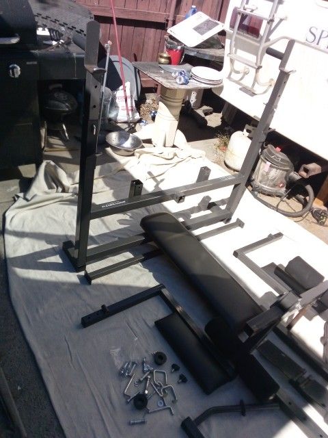 Bench Press. Incline Decline.Leg Lift's And Butterfly's Also Arms. Almost New Hardly Used.. Thanks For Looking.