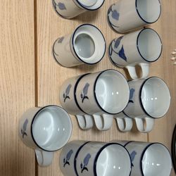 Dansk Tivoli blue floral tableware set vintage ceramic plates JAPAN DESIGN