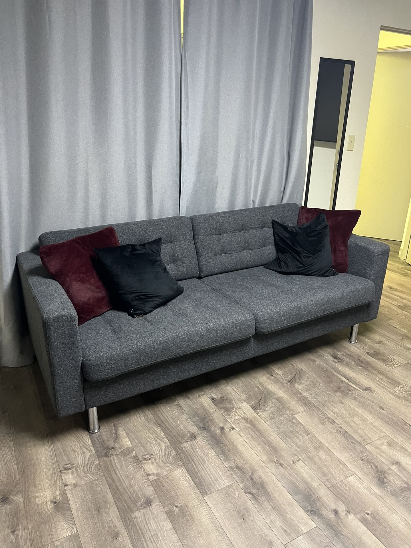 Grey Couch w/ Pillows