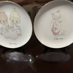 2 Precious Moments Dish January And February 