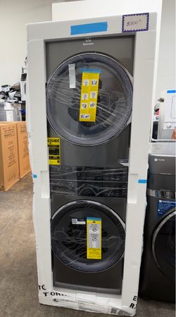 Electrolux 27in Washer and Electric Dryer Tower Combo 2 years Warranty We are in the blue building🟦