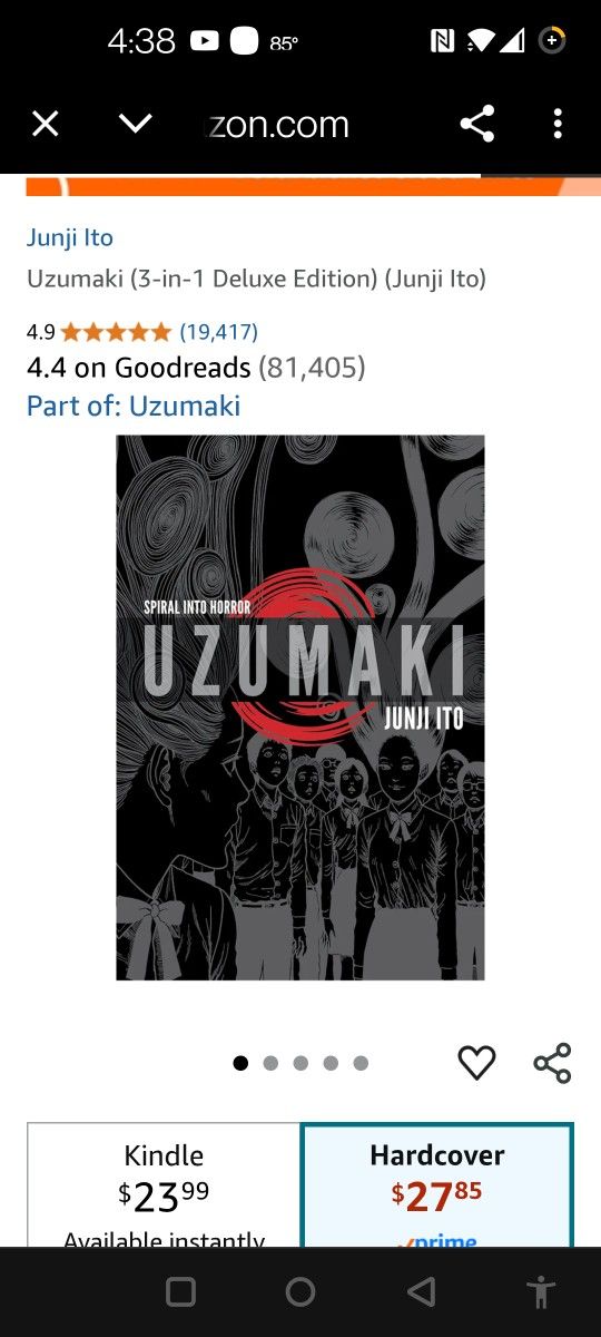 Uzumaki By Junji Ito Book