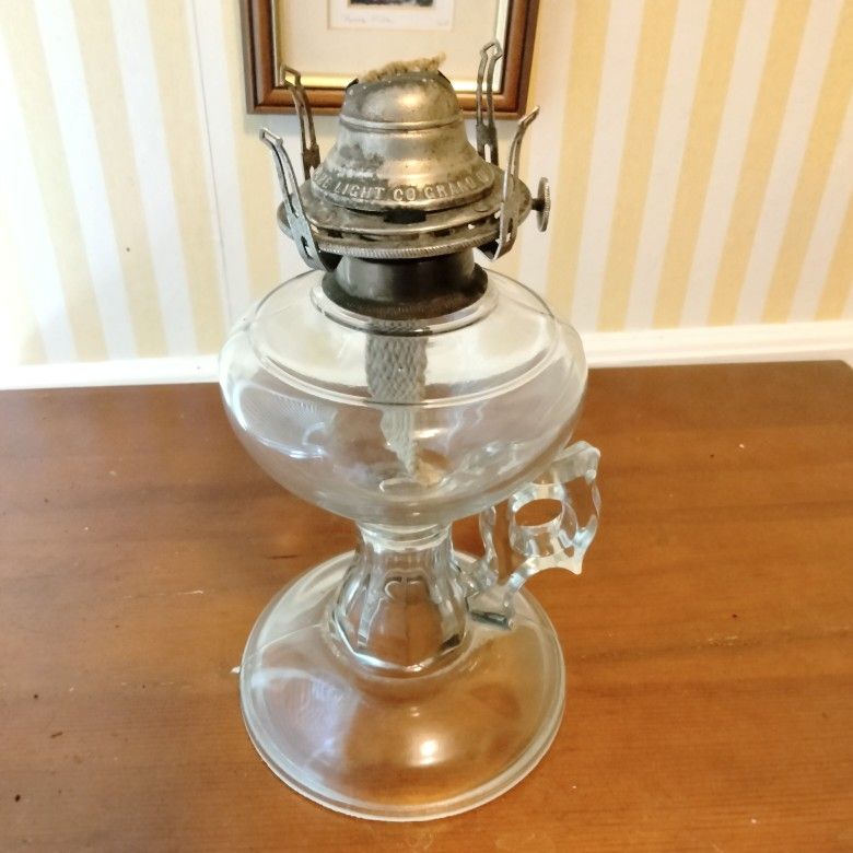 Vintage Glass Oil Lamp