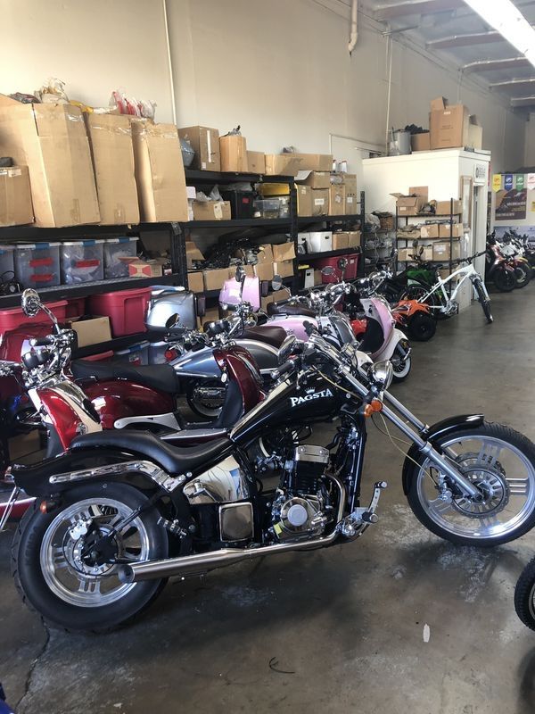 Pagsta 320cc EFI 5 Speed Long Rack Gas Motorcycle at turbopowersports