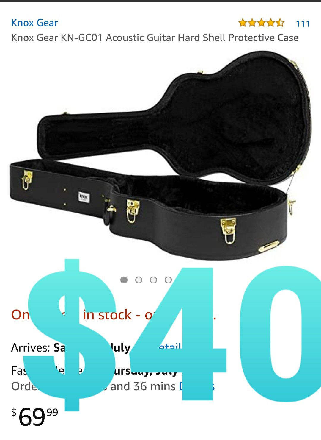 Acoustic Guitar Hard Shell Protective Case