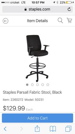 STAPLES Parsall Black Fabric Stool for Sale in Tucson AZ OfferUp
