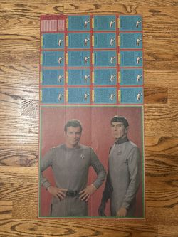 1979 Star Trek-Motion Picture TOPPS Uncut Trading Card Sheet Strips with puzzle backs (4)