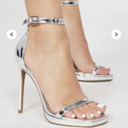 FN silver heels