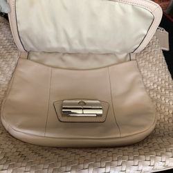 Coach - Kristin Beige/Pinkish Woven Leather Hobo Bag