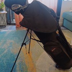 Golf Clubs and Bag