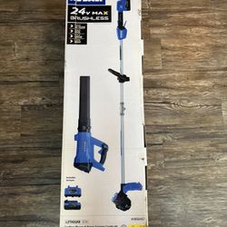 Kobalt 24-volt Cordless Battery String Trimmer and Leaf Blower combo KIT