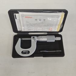 Mitutoyo 103-260 Outside Micrometer, Inch, Friction Thimble 0-1" .0001" Range 817300-12