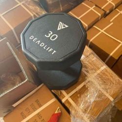 5-100 Urethane Dumbbell Set + 2 Racks,  New in Box 