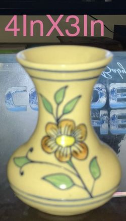 Vintage Hand Painted Pottery Vase