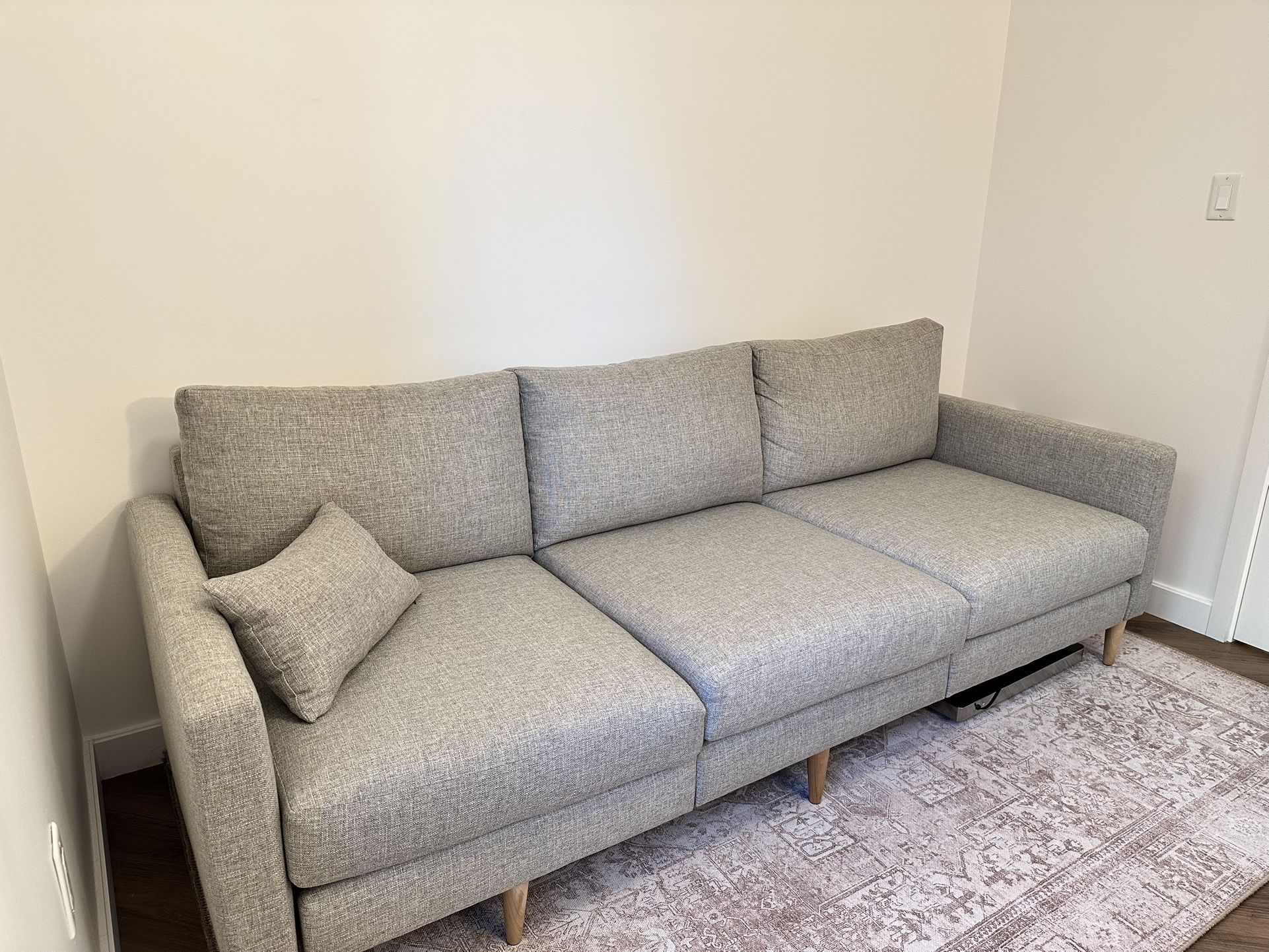Grey AllModern Sectional Couch Sofa
