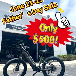 🔥Electric Fat Tire Bike – Like New – Father’s Day Deal!