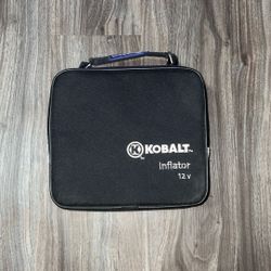 Kobalt Tire Inflator 12v Compressor Portable Case + Manual Working