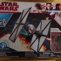 Star Wars First Order Special Forces Tie Fighter With Pilot Figure And Force Link Tech.