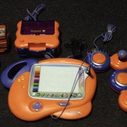 V Smile video game system with games original power supply