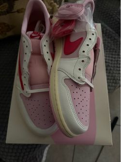 Jordan 1 Retro Low OG SP Travis Scott Sail Tropical Pink Size 13