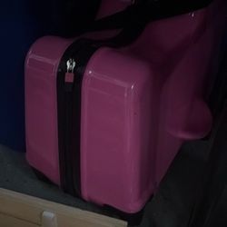 Pink kids luggage