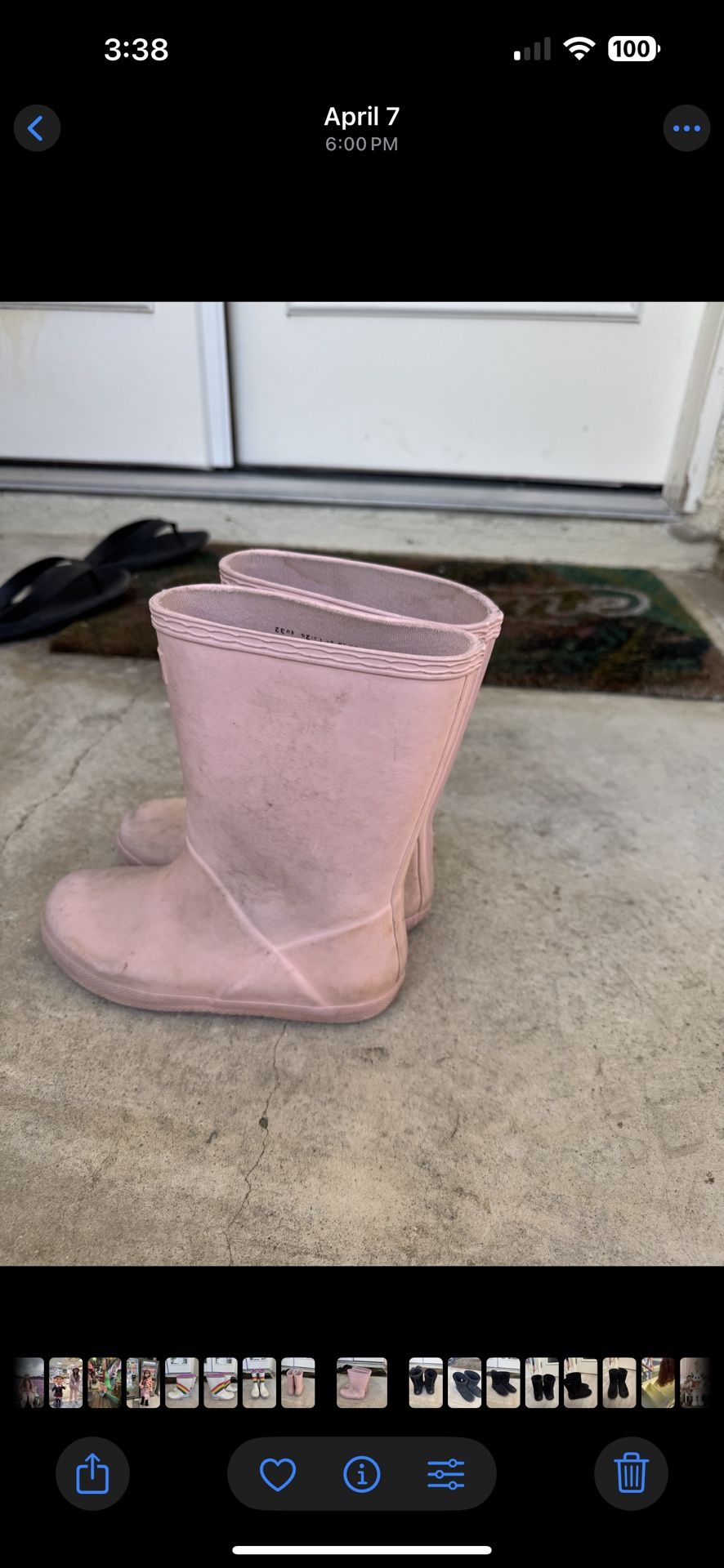 PINK HUNTER BOOTS TODDLER RAIN WINTER