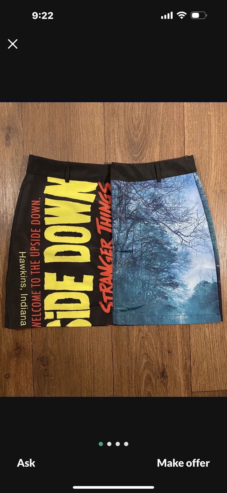 NETFLIX STRANGER THINGS SKIRT GRILS LARGE WOMENS MEDIUM $25
