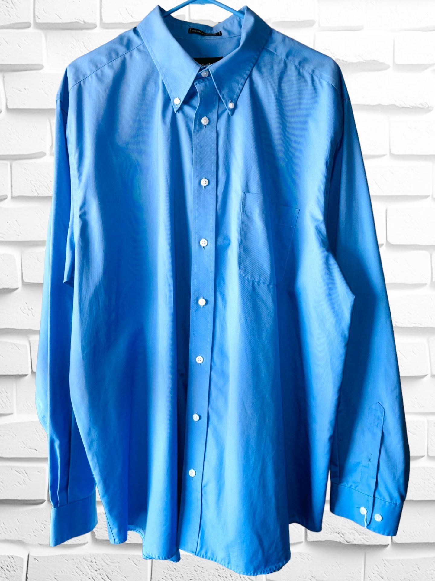 Eddie Bauer Men’s XL Tall Wrinkle Free Light Blue Long Sleeve Button Down Shirt