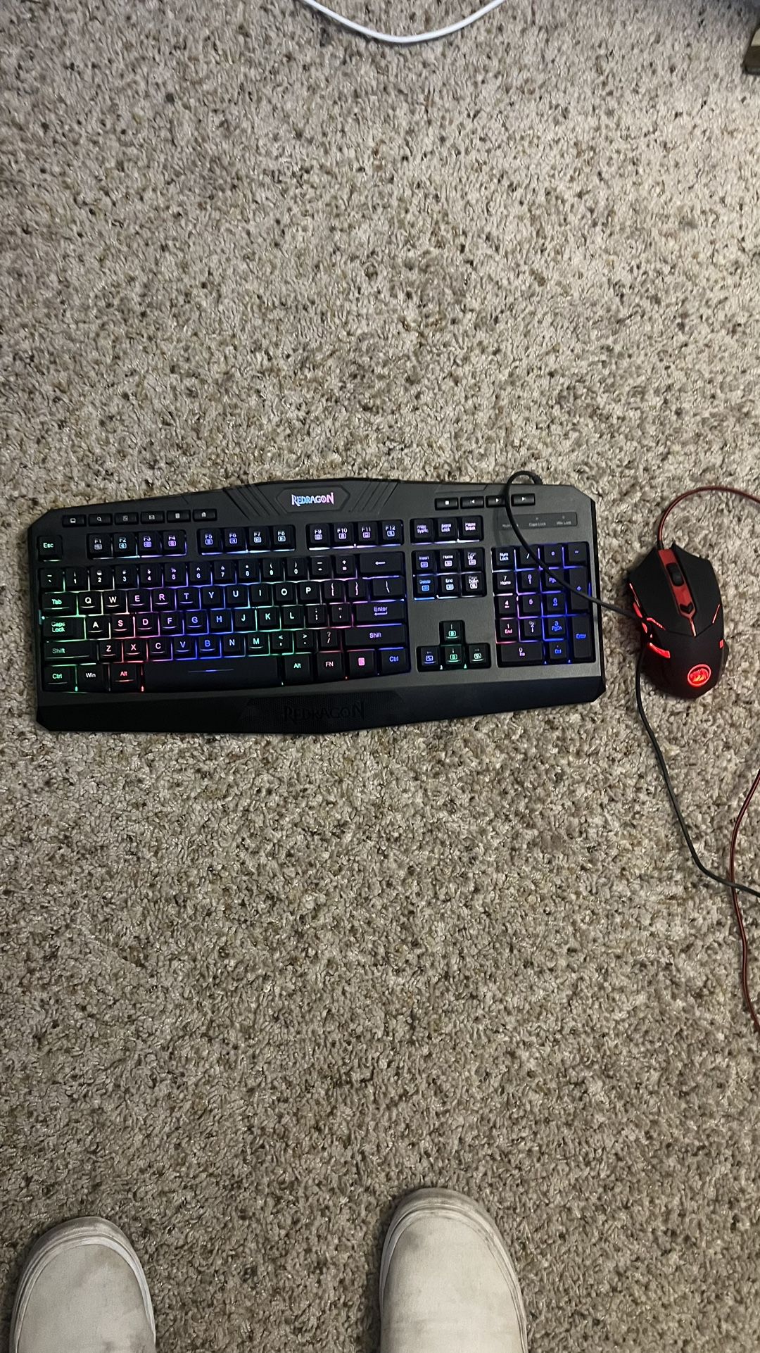 Red dragon keyboard and mouse