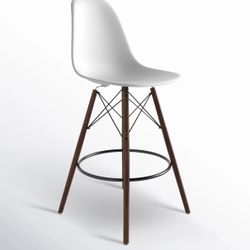 2 MCM White Bar Stools