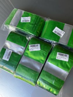800 4x6 Mylar Bags w/ Window , 5 green and 2 white packs