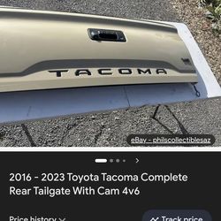 2016 - 2023 Toyota Tacoma Complete Rear Tailgate With Cam v6